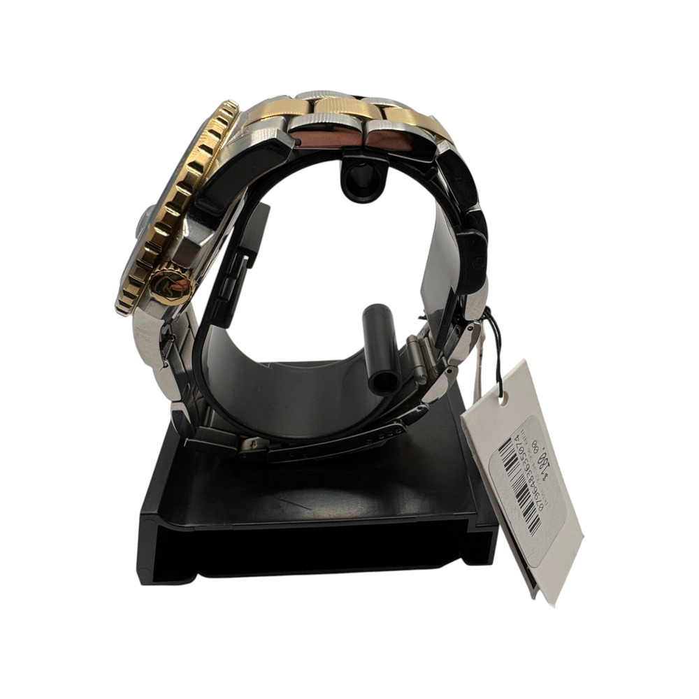 Fossil FB-01 Dive Watch Mens Black Gold Two-Tone Rotating Bezel 100M - Picture 6 of 8